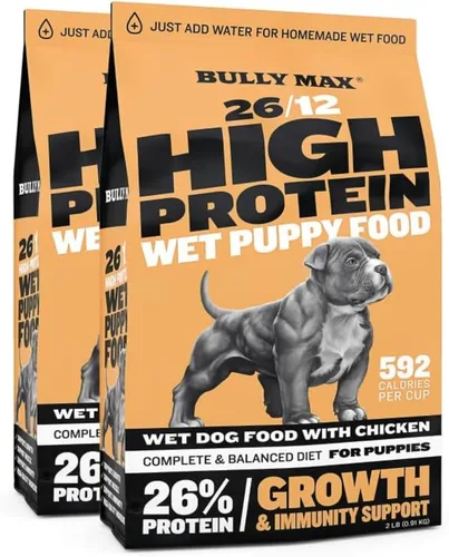 Miniatura 10 de Bully Max Wet Puppy Food - Alimento suave para perros con alto contenido de proteínas, deshidratado y fresco al instante, con pollo, crecimiento
