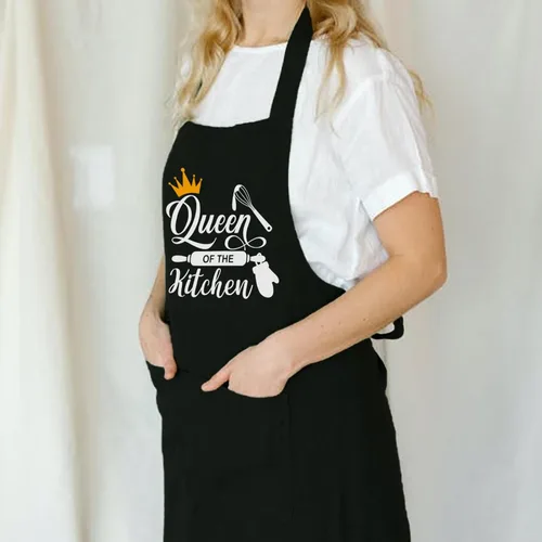 Miniatura 2 de Divertidos delantales de cocina para mujeres, delantal de la reina de la cocina para hornear a la parrilla, regalos para mamá, esposa, hermana, chef