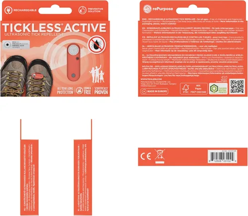 Miniatura 2 de Tickless Activo para actividades al aire libre Prevención ultrasónica de picaduras de garrapatas Repelente para todas las edades - Corall