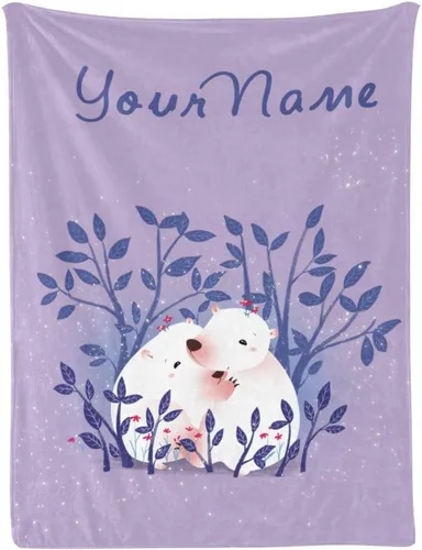 Miniatura 13 de Mantas de bebé personalizadas de unicornio con nombre/texto, mantas de bebé personalizadas para niña y niño, manta de forro polar negro súper suave