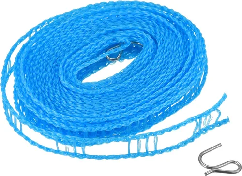 Miniatura 10 de uxcell Tendedero portátil, de nailon de 9.84 pies, resistente al viento, antideslizante, cuerda de lavado para patio, viajes al aire libre, camping