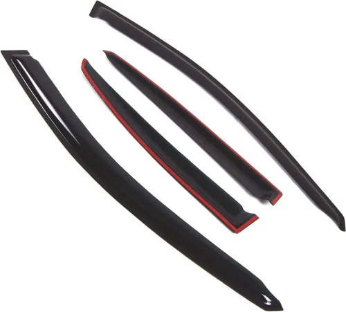 Miniatura 2 de Visor de ventana compatible con Suzuki Forenza 2004-2008, DGWV2-397, deflector de montaje exterior, protector de lluvia, humo oscuro, juego de 4
