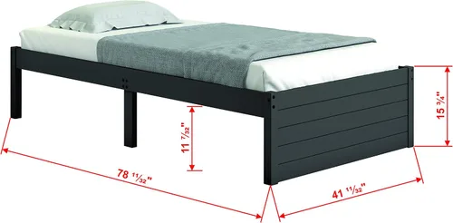 Miniatura 2 de DONCO 400-TDG - Cama individual gris oscuro