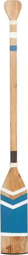 Deco 79 Remo de madera para decoración de pared del hogar, escultura de pared con diseño de flecha y detalle de cuerda, arte de pared de 7 x 2 x 58
