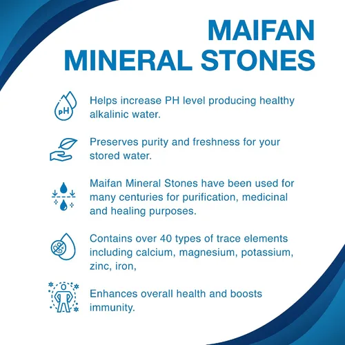 Miniatura 5 de Zen Water - Maifan Mineral Stones Reemplazo exclusivo para sistema de filtro de agua Zen, sistema portátil de purificación de agua esencial