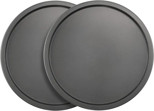Miniatura 3 de GoodCook Conjunto de 2 bandejas para pizza personales antiadherentes de acero de 10", gris