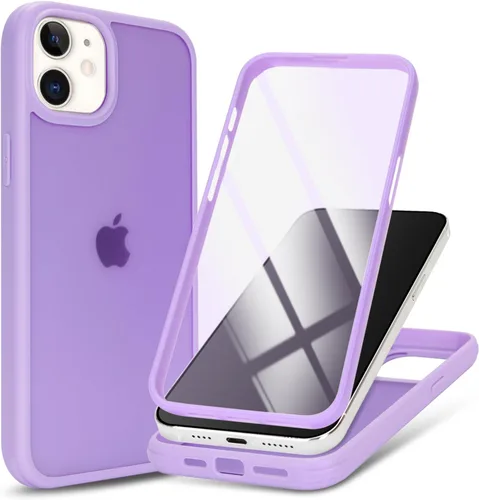 Miniatura 9 de Funda para iPhone 13 mini con protector de pantalla integrado y protección de cuerpo completo, para Apple iPhone 13 Mini, fundas para hombres, Rojo