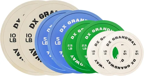 Miniatura 8 de Placas de Peso de Cambio de Fitness 1.25LB 2.5LB 5LB Pares Placas de Soporte Placas Olímpicas para Levantamiento de Pesas Placas de Peso Bumper