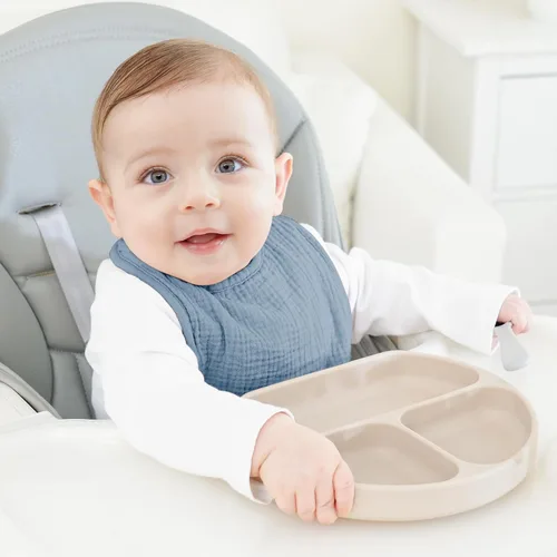 Miniatura 3 de Bearmoss Baberos para babeo y dentición, baberos de muselina 100% algodón para bebé niño y niña, ajustables, ultra absorbentes, paquete de 8 Iceberg