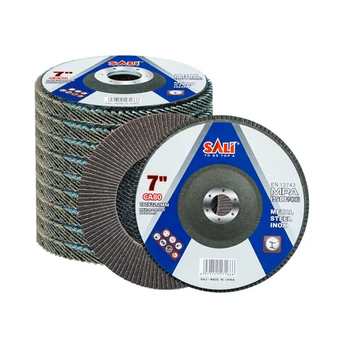 Miniatura 9 de Sali Paquete de 10 discos de aleta de grano 40 de 7 x 7/8 pulgadas, disco de lijado tipo bisel #29, amoladora angular de grado premium e industrial