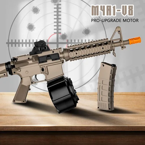 Miniatura 6 de Juguetes Eléctricos de Gel Nuevos M4A1, Modo Semiautomático y Completamente Automático Splat-Blaster con FPS 280 y 100 Pies para Juego de Equipo al
