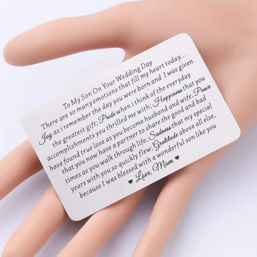 Miniatura 5 de Lywjyb Birdgot Regalo de boda para hijo de mamá e hijo, regalo para mi hijo, regalo de mamá a hijo, regalos conmovedores de madre a hijo, poema