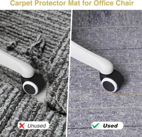Miniatura 3 de Tapete de piso de alfombra de 36" x 48" para silla de oficina, tapete transparente para piso de silla de escritorio para alfombra de pelo