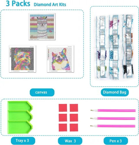 Miniatura 3 de UiSdfuy Kits de arte de diamantes para niños, artes y manualidades de 8, 9, 10, 11 y 12 años, arte de diamantes para niños, arte de gemas paquete