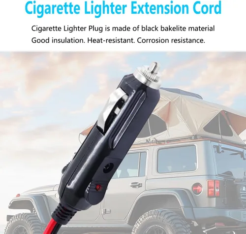Miniatura 6 de Cargador de batería SAE para encendedor de cigarrillos, cable de carga de 16 AWG de 12 V, adaptador de liberación rápida, cable de carga con luz