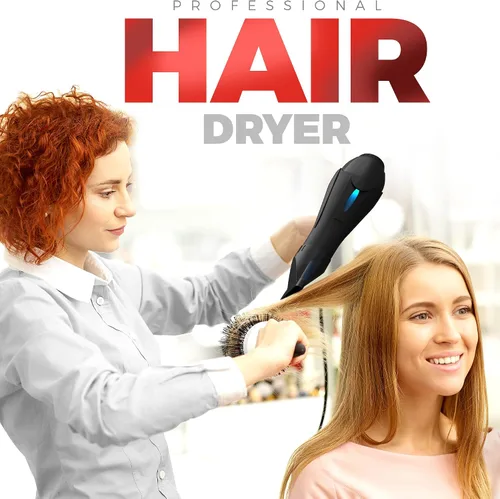 Miniatura 8 de Secador de pelo profesional de 2200W con difusor para cabello rizado y ondulado natural, secador de pelo iónico negativo de bajo ruido con difusor