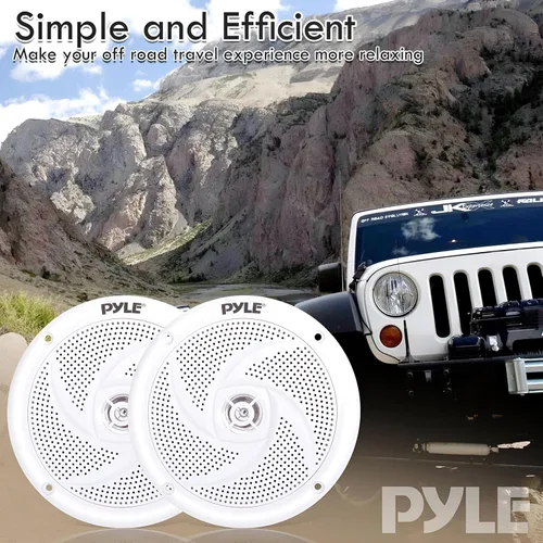 Miniatura 7 de Pyle Altavoces marinos - Sistema de sonido estéreo de audio estéreo de 4 pulgadas, 2 vías, impermeable y resistente a la intemperie, con 100 vatios