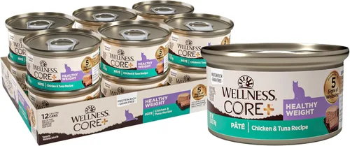 Miniatura 18 de Wellness CORE+ Digestive Health Pate Alimento húmedo enlatado en paté para adultos, natural, rico en proteínas, sin granos, receta de pescado