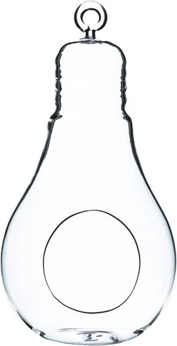 Miniatura 8 de WGV - Terrario de cristal colgante para plantas, ancho de 3 pulgadas, altura de 6 pulgadas, bombilla de aire para suculentas, jarrón transparente
