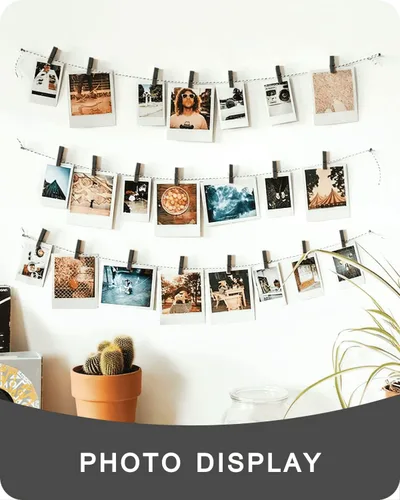 Miniatura 5 de Mini prendedores para fotos, pinzas pequeñas de color negro, paquete de 100 clips de madera arcoíris coloridos con cuerda de 32 pies