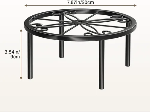 Miniatura 2 de Soporte para plantas de 7.9 pulgadas, 1 PIC, soporte para macetas de metal, para interiores, alto, 3.5 pulgadas, estante elevador de plantas