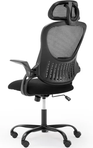 Miniatura 8 de Silla ergonómica de malla para el hogar, escritorio de computadora, silla reclinable giratoria con ruedas, soporte lumbar, cómoda silla de trabajo