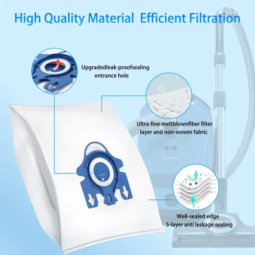 Miniatura 3 de Paquete de 15 bolsas de polvo Air Clean para bolsas de vacío Miele GN para Miele Classic C1, C3 completo, C2 completo, S6000-S6999 S4000-S4999, S700