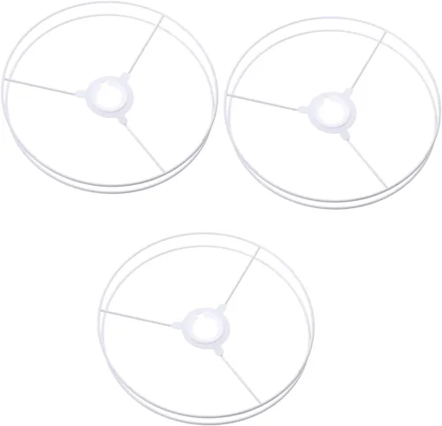 Uonlytech Juego de 3 juegos de anillos de pantalla para lámpara, marcos vintage, lámparas de araña, lámparas de araña, soporte de arpa, protector de