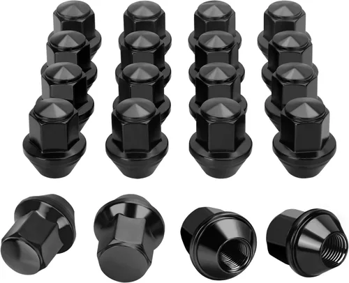Miniatura 12 de Tuercas de llanta de 14 x 1.5 para Ford F150 2015-2024, diseño sólido de una pieza para F-ord Expedition F-150 Lincoln Navigator en ruedas de Negro