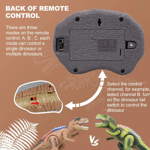 Miniatura 7 de STEAM Life Juguetes de dinosaurio con control remoto para niños, gran robot Trex para niños, juguetes Trex, robot de dinosaurio electrónico que