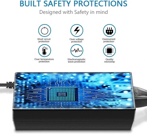 Miniatura 4 de SHNITPWR Adaptador de fuente de alimentación de 12V 5A 60W Convertidor de CA CC 100V ~ 240V a 12 voltios Transformador de 5 amperios 0.217x0.098 in