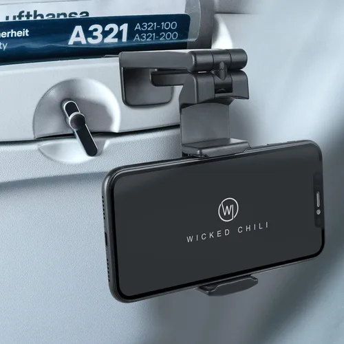 Miniatura 4 de Wicked Chili Soporte para teléfono de avión en vuelo 2X Gadget esencial de viaje para avión Soporte universal plegable para smartphone