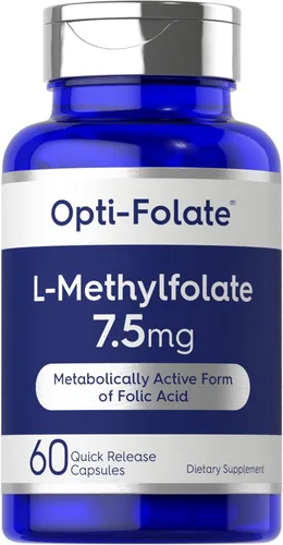 Carlyle L Metilfolato 7.5 mg | 60 cápsulas | Optimizado y activado | Sin OMG, sin gluten | Folato de metilo, 5-MTHF | por Opti-Folate