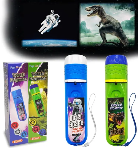 Miniatura 17 de Pup Go Linterna proyector de animales para niños a partir de 3 años, 3 discos 24 imágenes, juguetes de animales de safari para niños y niñas