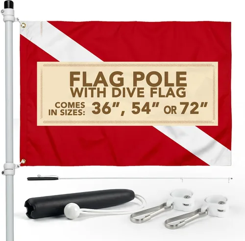 Miniatura 9 de South Wind Designs Soporte para caña de barco con soportes giratorios, kit de asta de bandera premium con soportes giratorios para lanzacohetes