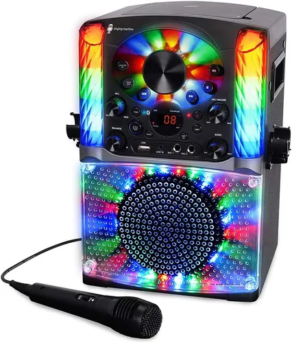 Miniatura 7 de Máquina de karaoke Singing Machine SML625BTBKD, sistema de karaoke portátil Bluetooth CD+G, negro