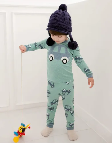 Miniatura 6 de VAENAIT BABY - Conjunto de pijama de 100% algodón 12M-12Y para niños y niñas con estampa de animal, camión, conejo, personajes