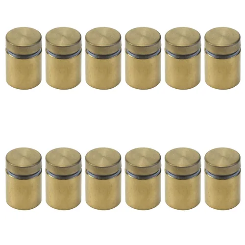 Miniatura 30 de Antrader Paquete de 12 Soportes Separadores de Vidrio de Acero Inoxidable de 3/4" x 1-1/5", Separadores de Pared Clavos de Ferretería Publicitarios