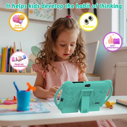 Miniatura 5 de Tablet para niños de 7 pulgadas para niños y niñas, tabletas Android para niños, 4 GB RAM 32 GB ROM, tablet para niños pequeños, WIFI Bluetooth