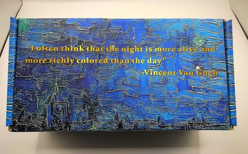 Miniatura 3 de ALEXIR Vasos de whisky - Juego de 2 vasos de alta calidad para los amantes del arte, cristalería de la serie Van Gogh como una pieza de arte