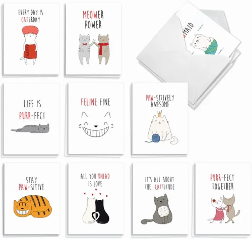 Miniatura 17 de The Best Card Company - Surtido de 20 tarjetas de notas en blanco (4 x 5.12 pulgadas) (10 diseños, 2 de cada uno) - Globo pequeño AM7045OCB-B2x10