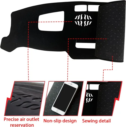 Miniatura 2 de Tapete antideslizante para tablero de instrumentos compatible con Mazda CX-5 CX 5 2017-2020 Protector solar (con HUD)