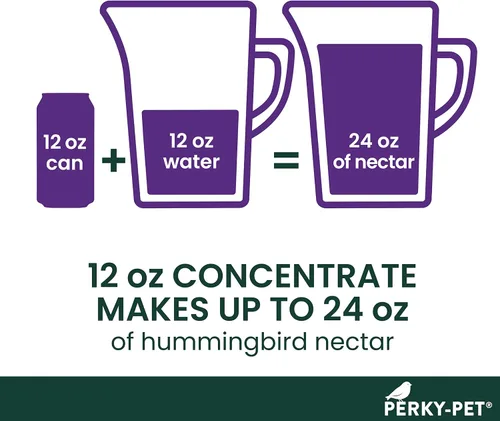 Miniatura 6 de Perky-Pet Concentrado líquido de néctar de colibrí transparente en lata de aluminio reciclable, 4 latas, 12 onzas cada una, hace 96 onzas en total