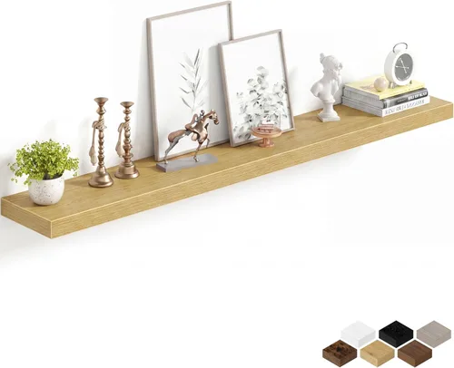 Miniatura 70 de Fun Memories Estantes flotantes de 16 pulgadas para pared, estantes de 8 pulgadas de profundidad para baño, dormitorio, cocina, montaje en pared