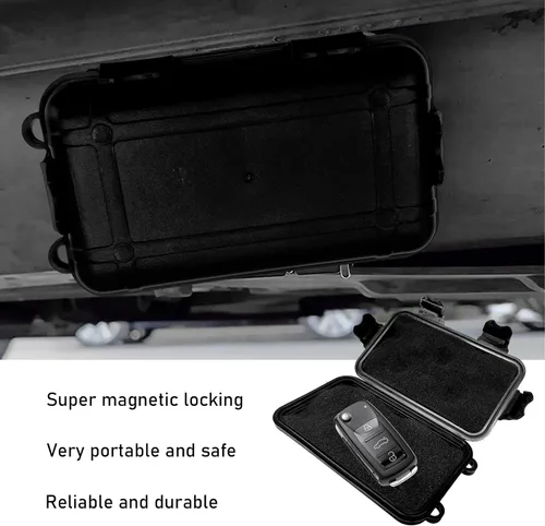 Miniatura 4 de KVAEY 1 pieza Caja magnética para llaves, soporte impermeable para llaves para interiores y exteriores con imán fuerte, contenedor portátil