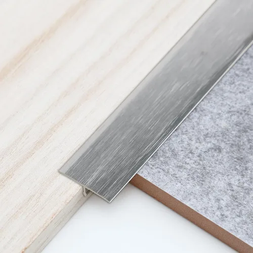 Miniatura 13 de Trimold 3 tiras de aluminio para moldura en T y transición de piso, tira divisora plana para umbral de puerta y unión de huecos de suelo de azulejos