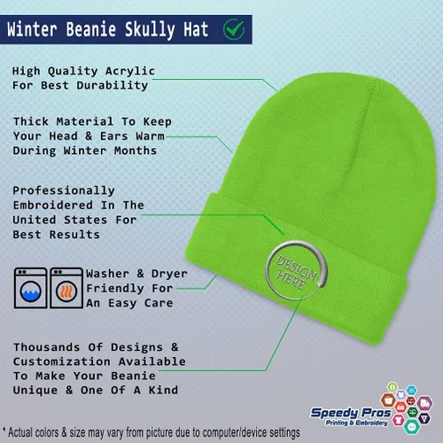 Miniatura 41 de Gorro de invierno para hombres y mujeres, gorro de acrílico con texto personalizado personalizado