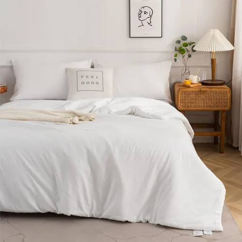 Miniatura 26 de COTTEBED Juego de edredón ultrasuave para cama King, para uso en todas las estaciones, peso ligero con microfibra de algodón lavado cálida y Verde
