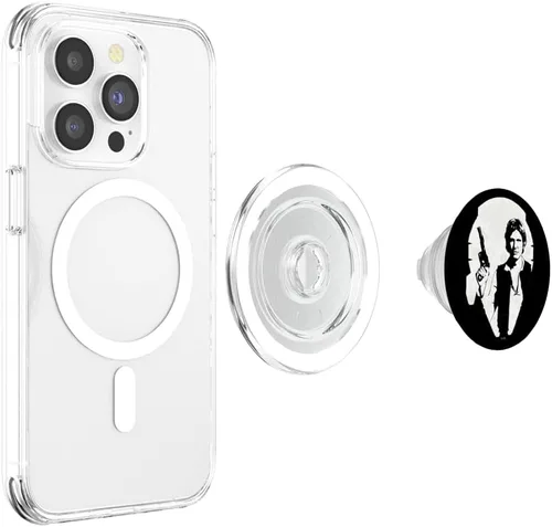 Miniatura 4 de Star Wars Millennium Falcon Han Solo Silhouette Fill PopSockets MagSafe PopGrip para iPhone