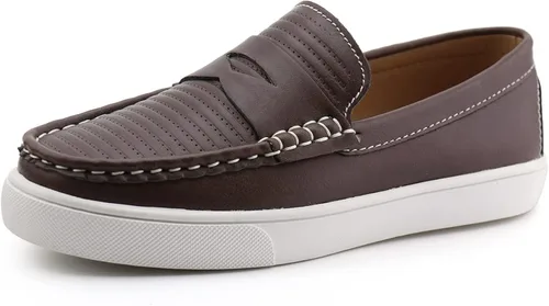 starmerx Zapatos de vestir para niños mocasines casuales sin cordones unisex para niños